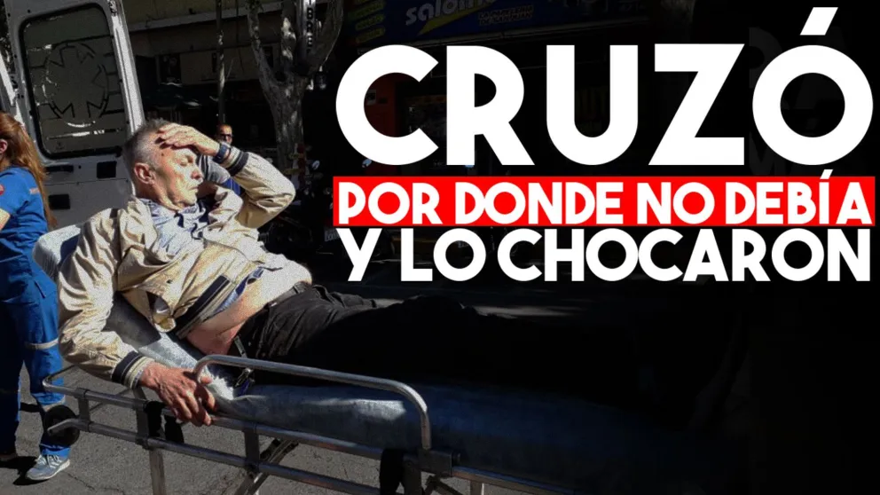 Un hombre sufrió un fuerte golpe tras ser chocado por un auto