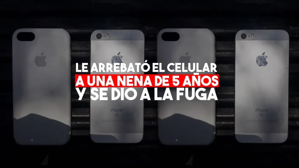 Un delincuente le arrebató un celular a una nena de cinco años