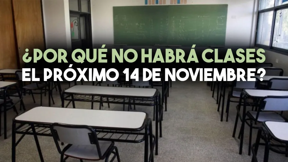 El Ministerio de Educación confirmó que el 14 de noviembre no habrá clases