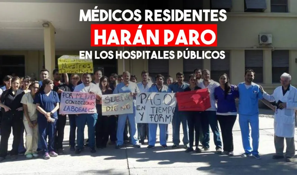 Médicos residentes pararán este jueves en reclamo salarial
