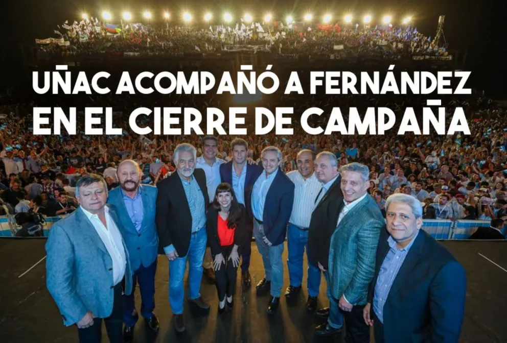 Uñac participó del cierre de campaña del Frente de Todos