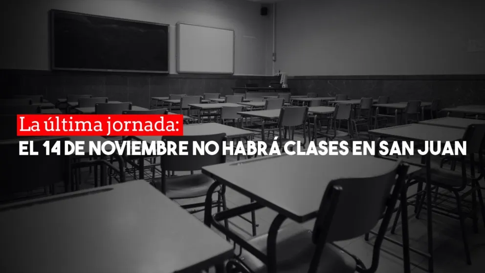 Atención: el 14 de noviembre no habrá clases en las escuelas sanjuaninas