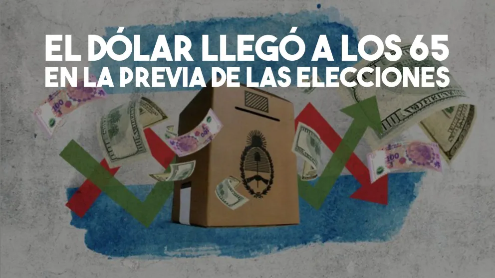 En la antesala de las elecciones, el dólar llegó a los 65 pesos