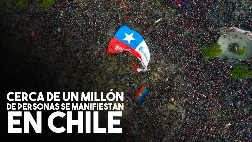 En el octavo día de manifestaciones, se desarrolla "la marcha más grande de Chile"
