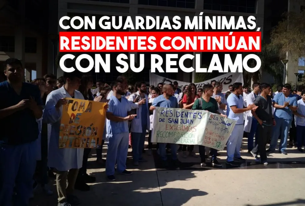 Los residentes continúan su reclamo con actividad académica y guardias mínimas