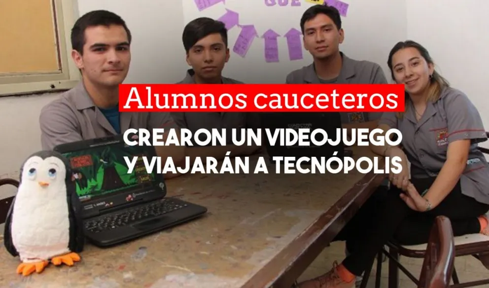Pingüino "Rolito", el videojuego que llevará a alumnos cauceteros a Tecnópolis