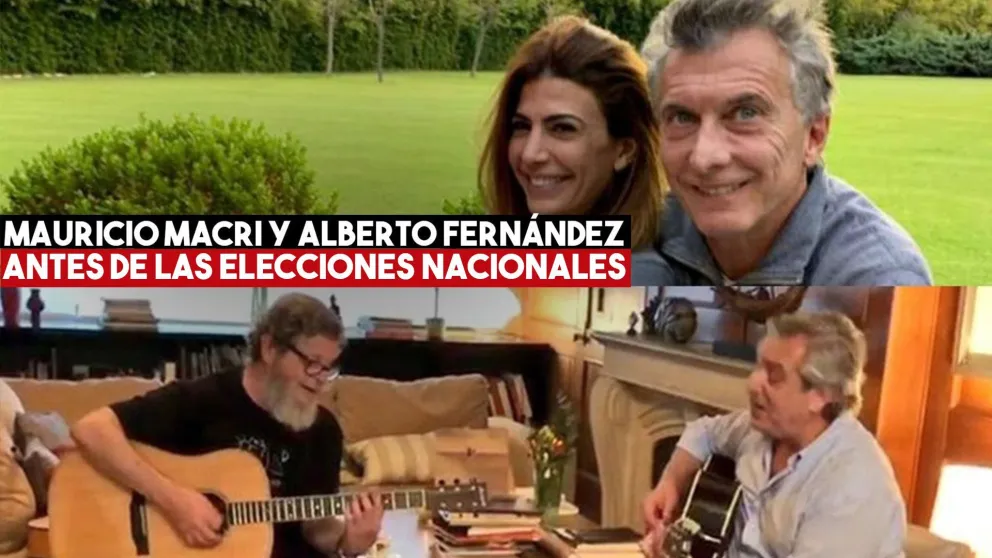 Los candidatos en la previa: Macri jugó al paddle y Fernández tocó con Santaolalla