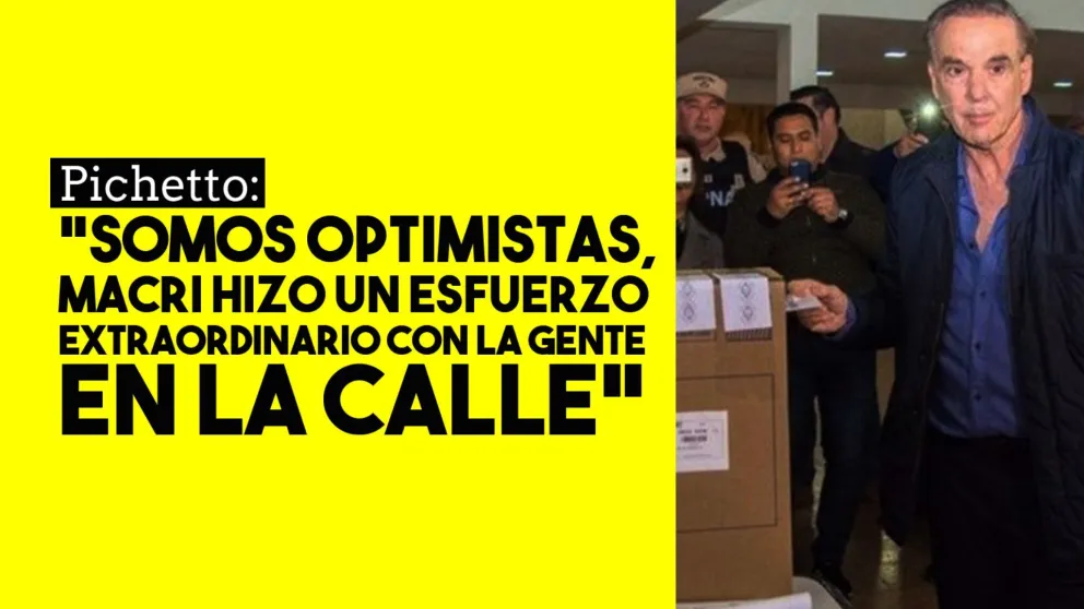 Pichetto: "Somos optimistas, Macri hizo un esfuerzo extraordinario con la gente en la calle"