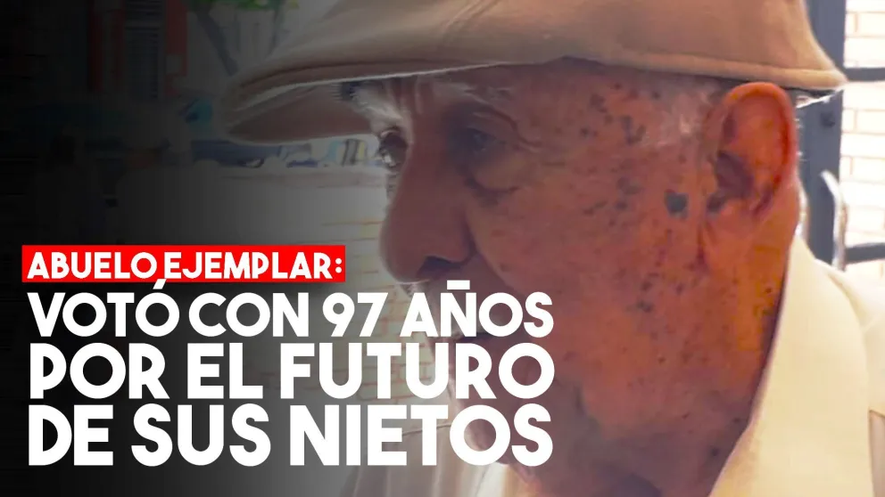 Tiene 97 años y fue a votar para dejarles “un mejor futuro a sus nietos”