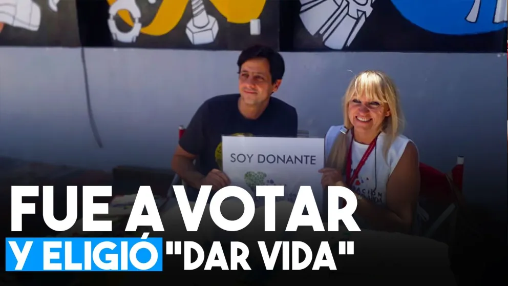 Fue a votar y expresó su voluntad de ser donante de órganos