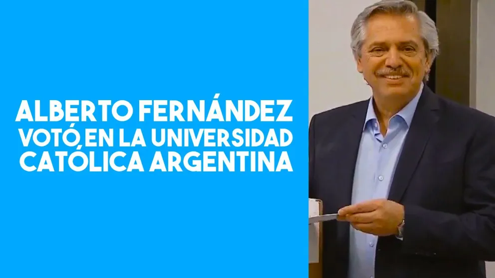 Alberto Fernández votó en Puerto Madero: "Es un día de alegría"