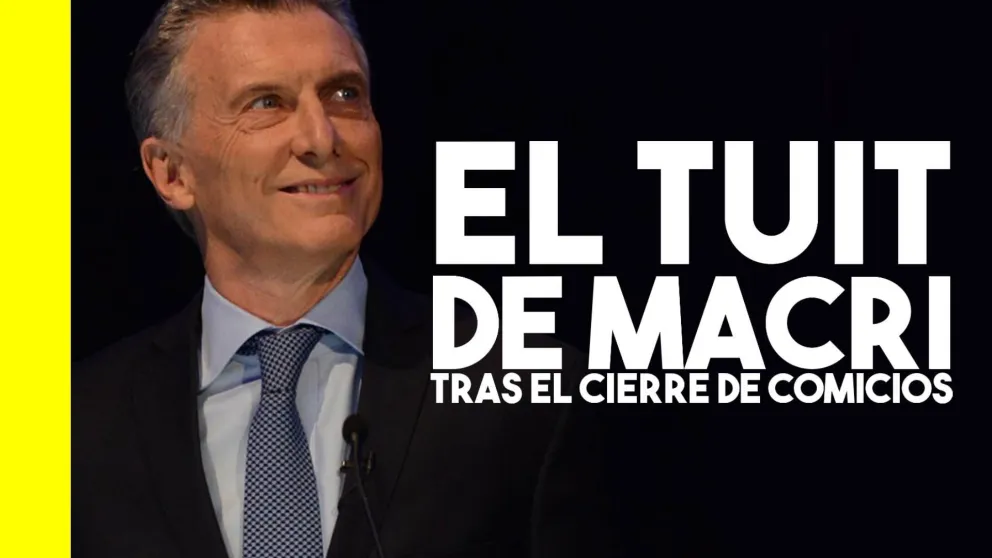 El tuit de Macri, tras el cierre de comicios: "Felicitaciones a los argentinos que fueron a votar"