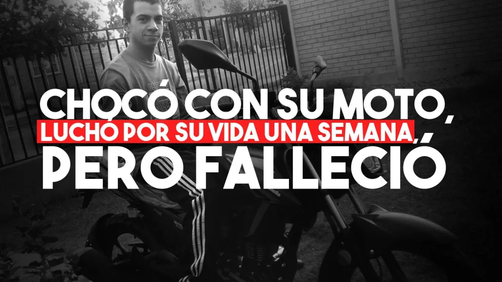 Falleció el joven que chocó con su moto en Rawson