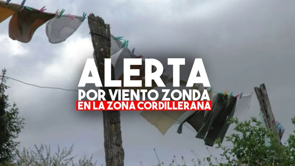 Alerta por vientos intensos en la cordillera