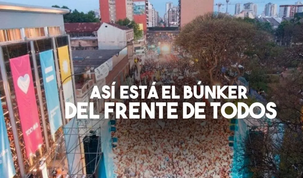 Así está el búnker del Frente de Todos: hay festejos de la militancia