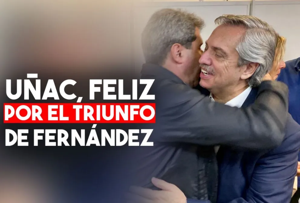 Uñac celebró en Buenos Aires la victoria de Alberto Fernández