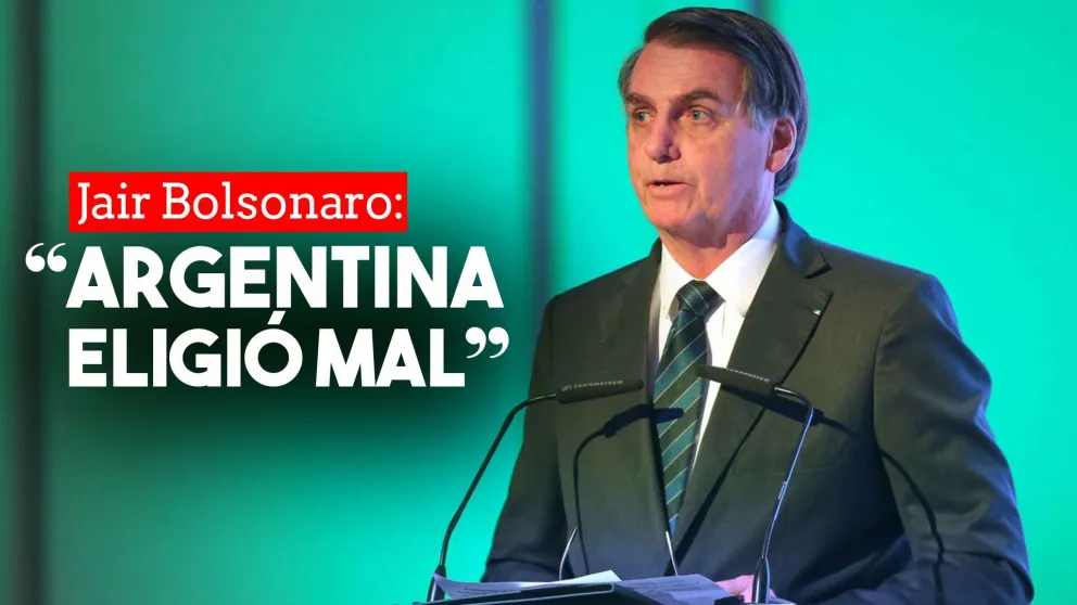 El Presidente de Brasil no quiso felicitar a Fernández y afirmó que "Argentina eligió mal"