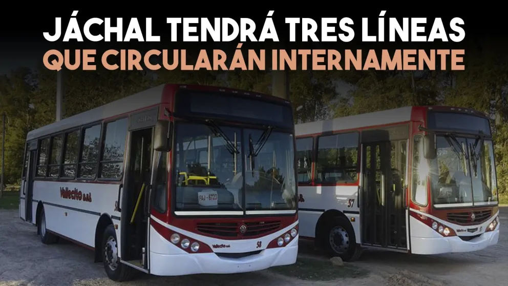 Desde este martes, tres líneas de colectivos comenzarán a funcionar internamente en Jáchal
