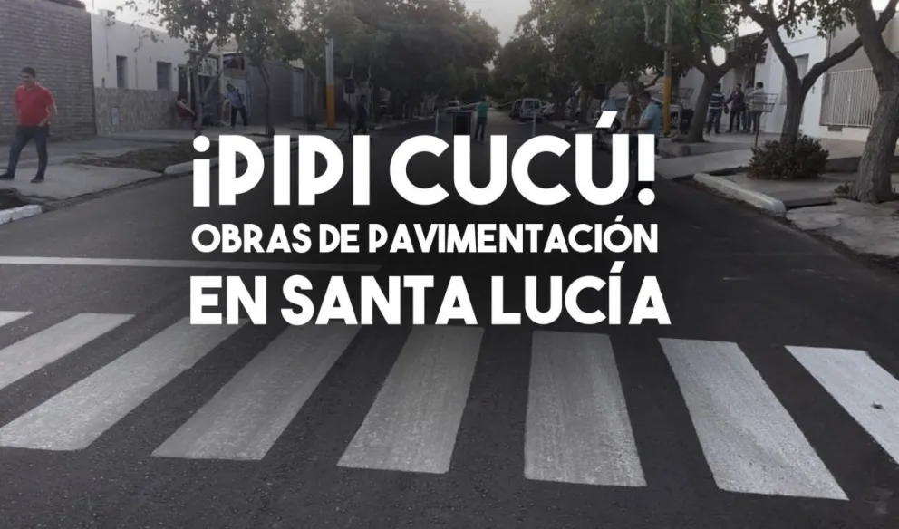Inauguraron obras de pavimentación en Santa Lucía