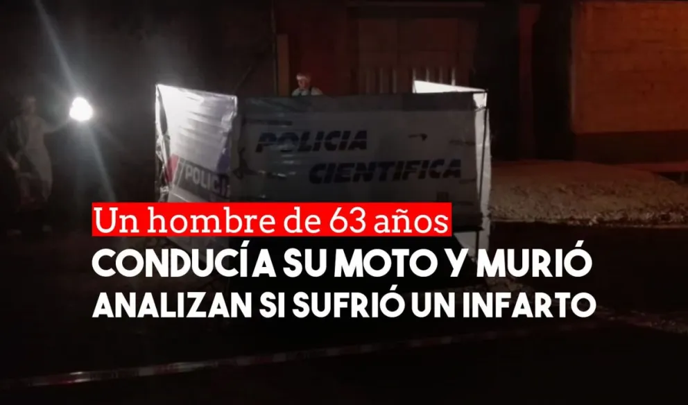 Conducía su moto y falleció: investigan si sufrió un infarto