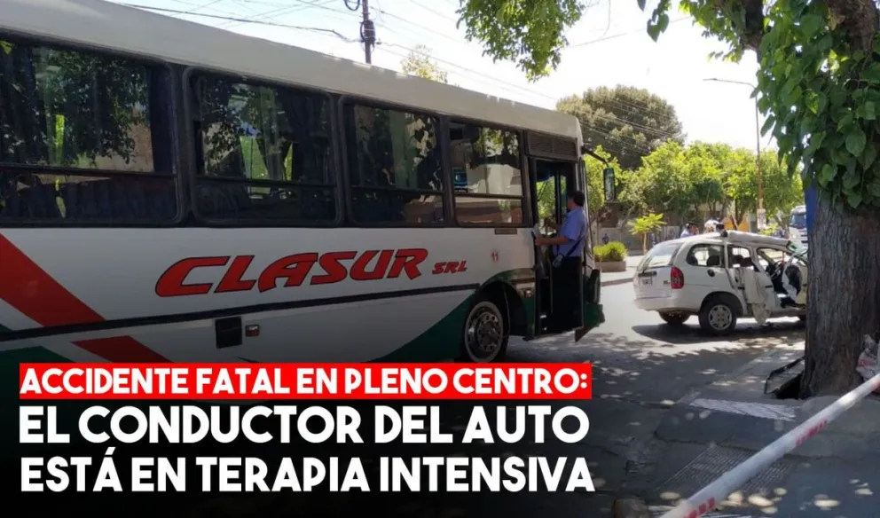 Accidente fatal en pleno centro: el conductor del auto está en Terapia Intensiva