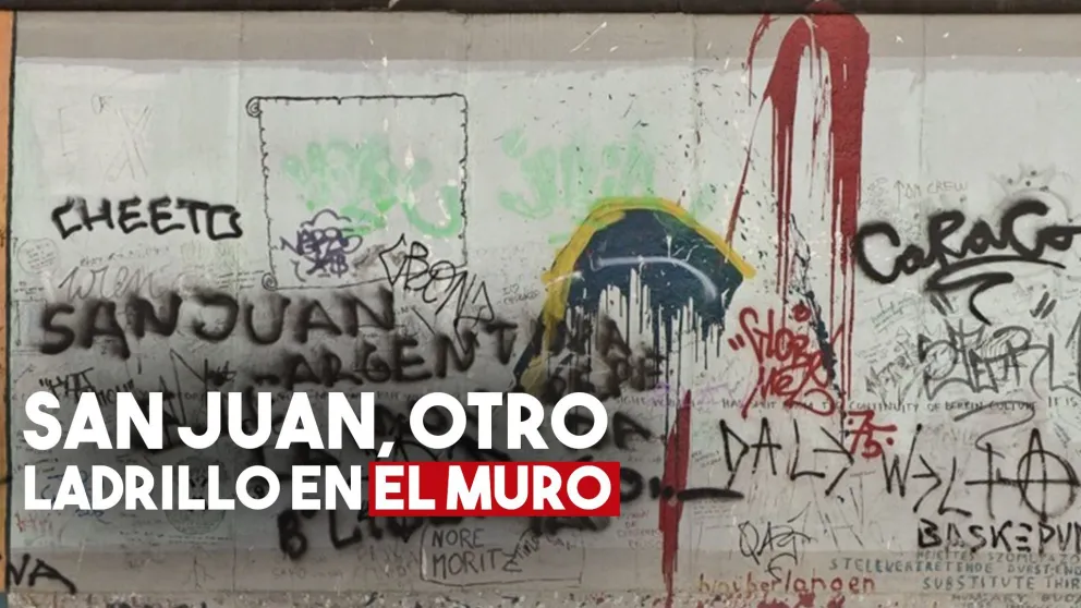 San Juan, en el muro de Berlin