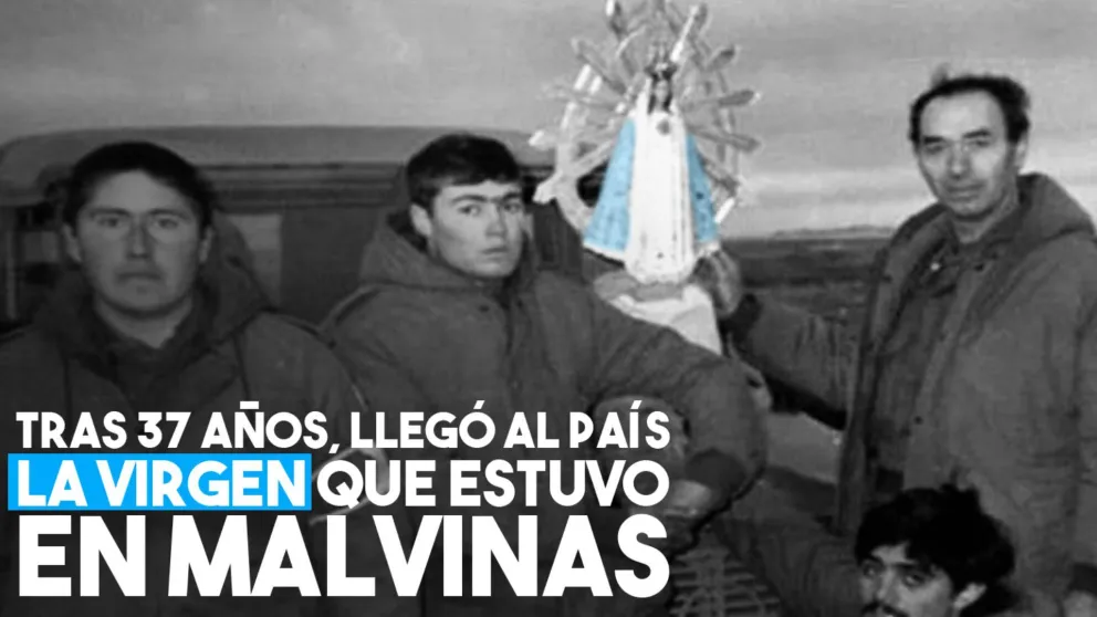 Llegó la Virgen de Luján que estuvo en Malvinas, 37 años después de la Guerra