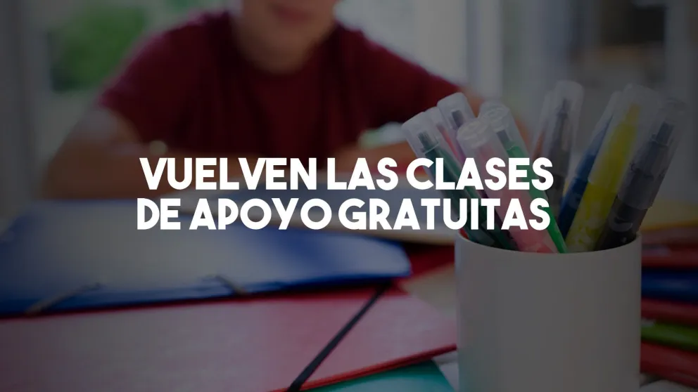 Vuelven las clases de apoyo de la Dirección de la Juventud