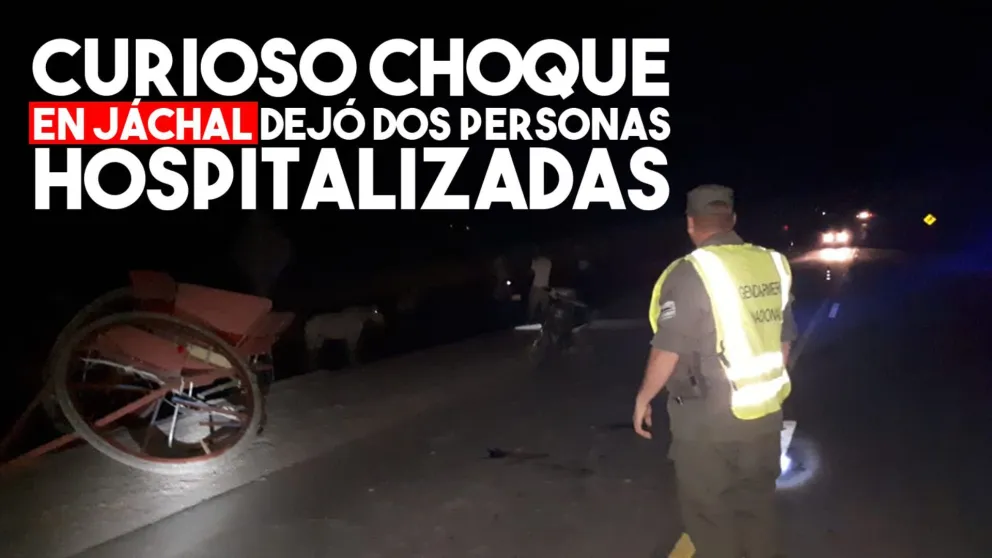 Una moto y un sulky chocaron en Jáchal