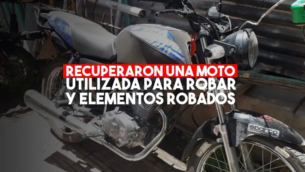 En allanamientos secuestraron una moto utilizada para robar y otros elementos robados