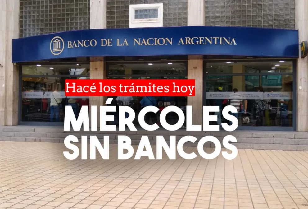 El miércoles no habrá atención en los bancos