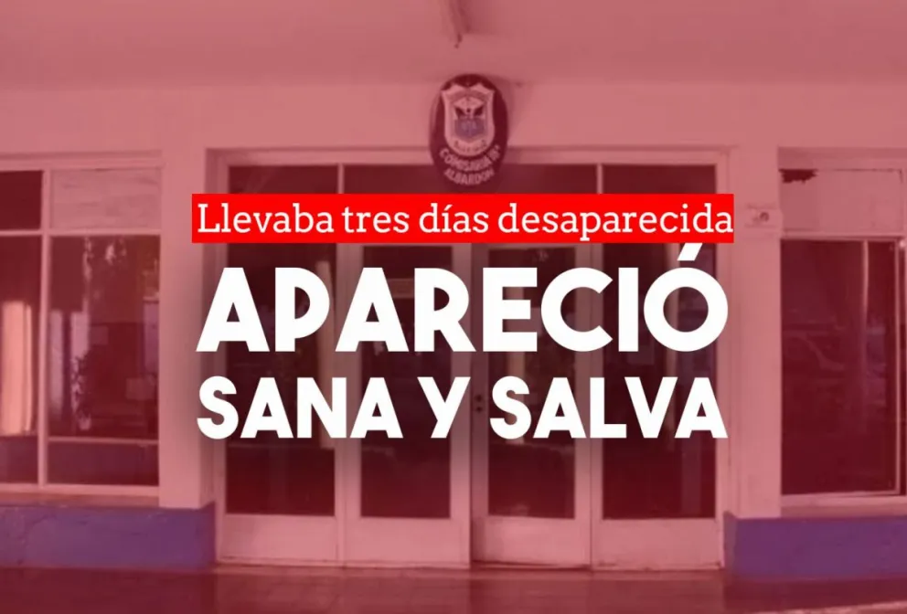Apareció con vida la joven que era buscada en Albardón