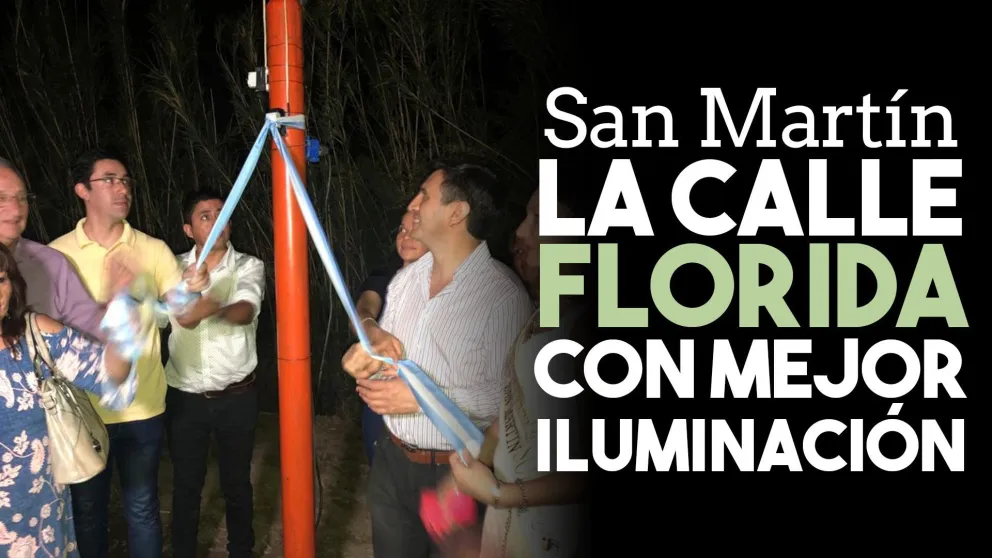 Una calle clave de San Martín tiene más y mejor iluminación