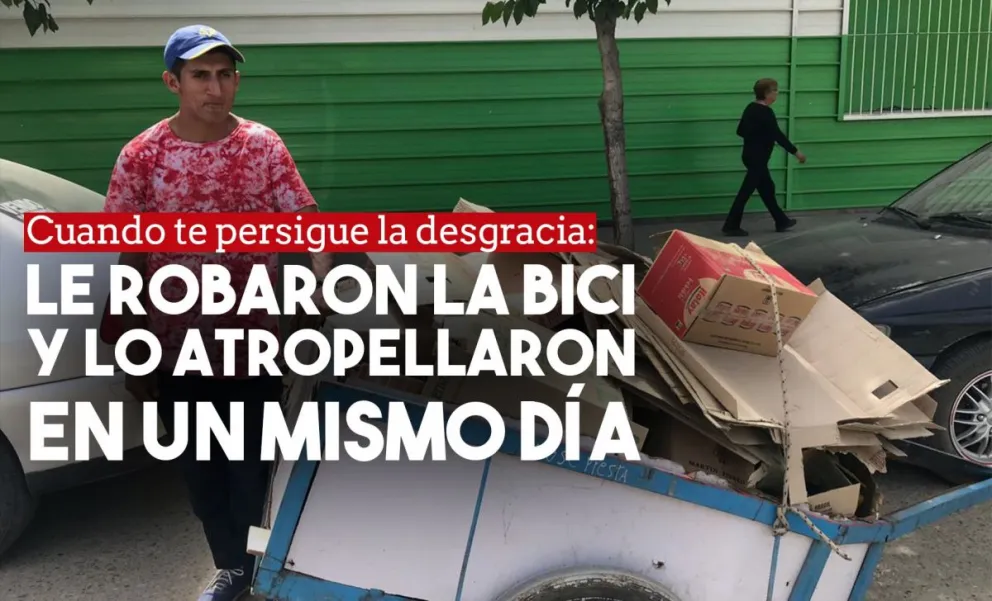 Qué suerte más mala: le robaron la bici y lo atropellaron en un mismo día