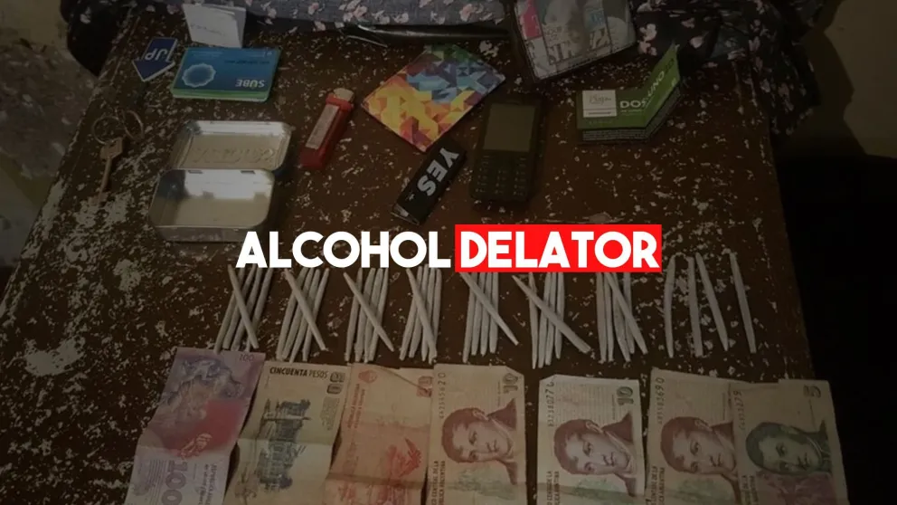 La policía los vio con alcohol y cuando los interceptaron les encontraron drogas