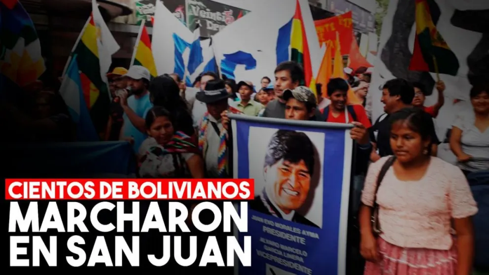 En San Juan marcharon en apoyo a Evo Morales y repudiaron el golpe de estado