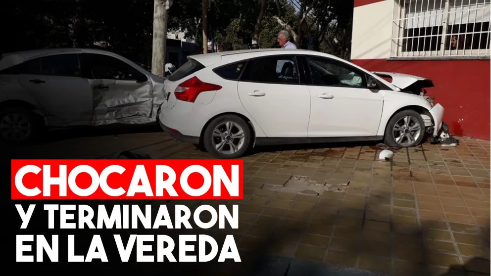 Fuerte choque en una transitada esquina céntrica