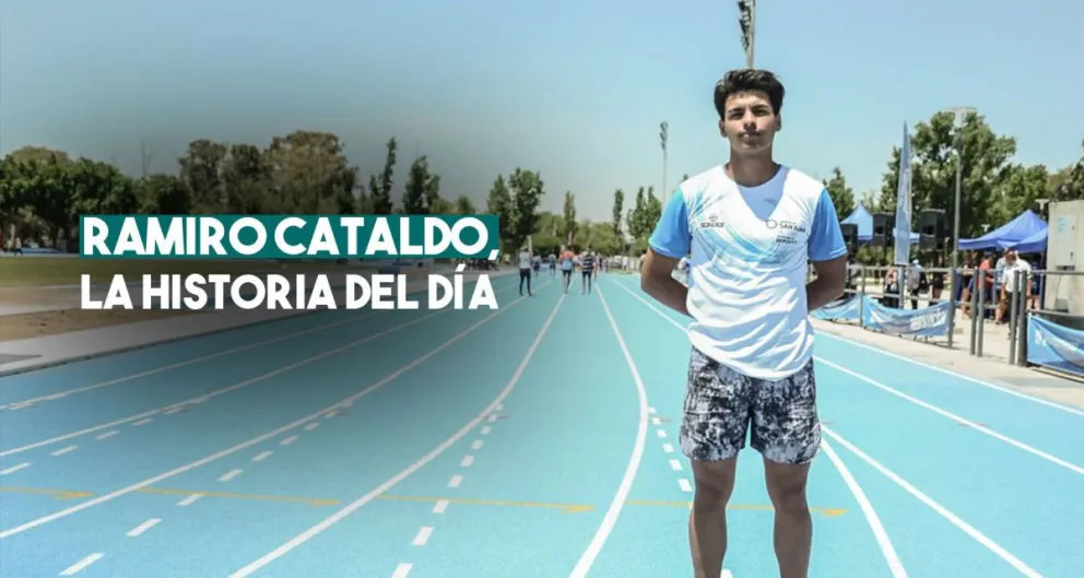 Ramiro Cataldo el sanjuanino que compite luciendo su tatuaje referido al ARA San Juan