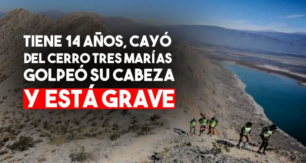 Un chico de 14 años grave tras escalar el Cerro Tres Marías y caer