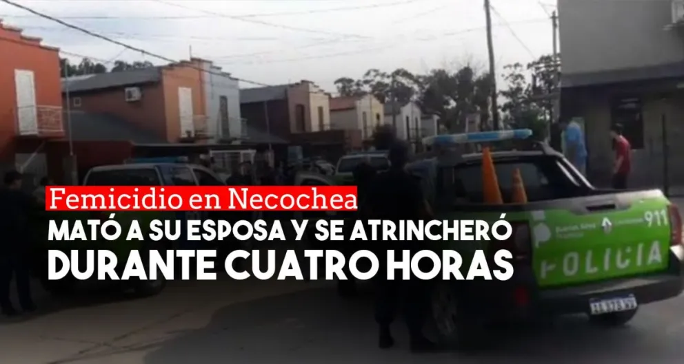 Un hombre mató a su mujer y se atrincheró durante más de cuatro horas en su casa