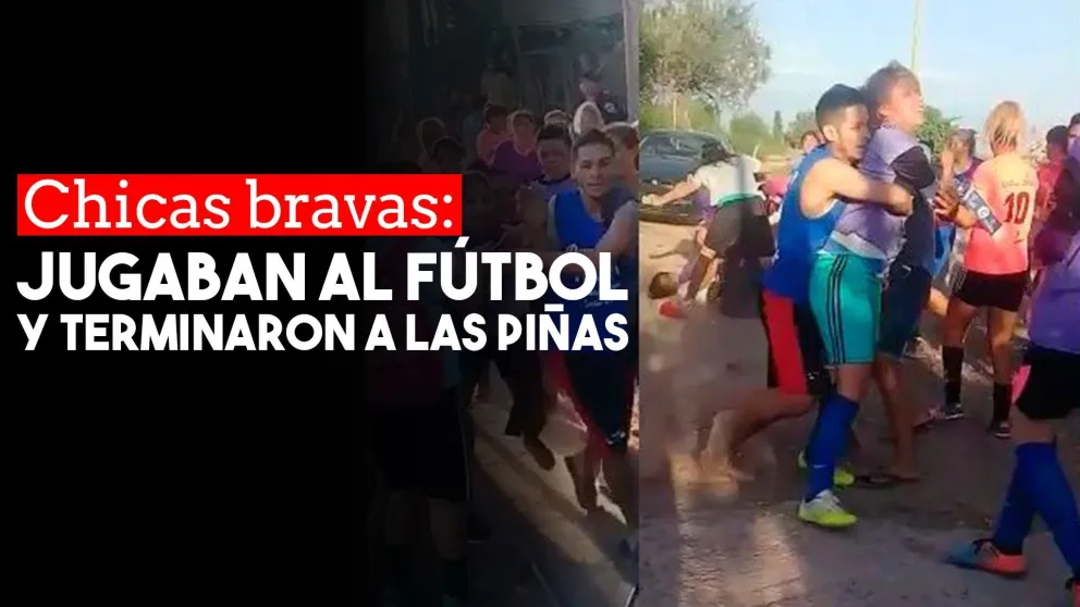 Un partido de fútbol femenino terminó a las piñas