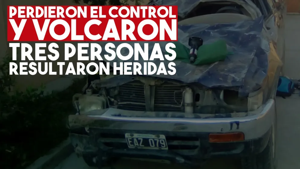Perdieron el control y volcaron: tres personas terminaron internadas en el Rawson