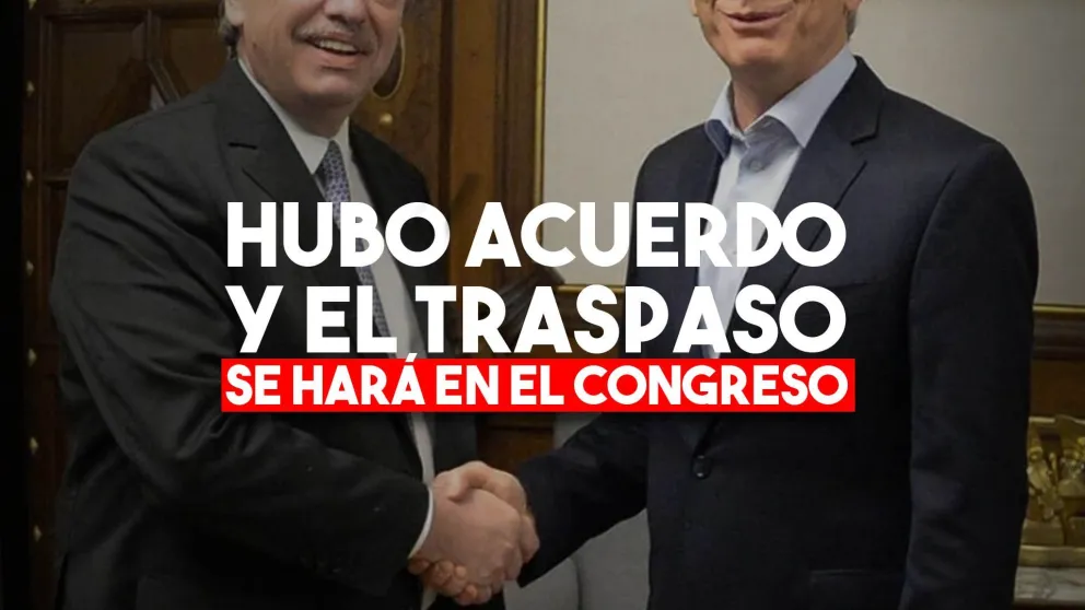Mauricio Macri y Alberto Fernández harán el traspaso en el Congreso