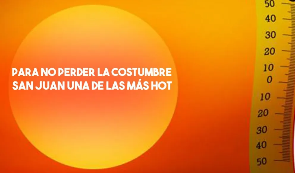 Nuevamente San Juan en el ránking de temperaturas  más altas