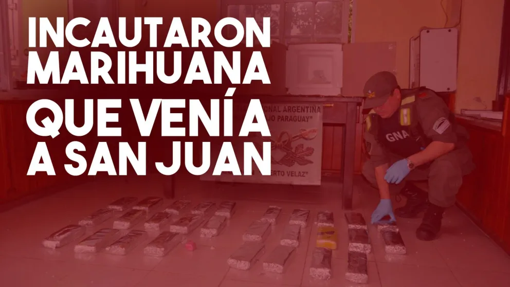 Secuestraron 25 kilos de marihuana que tenían a San Juan como destino