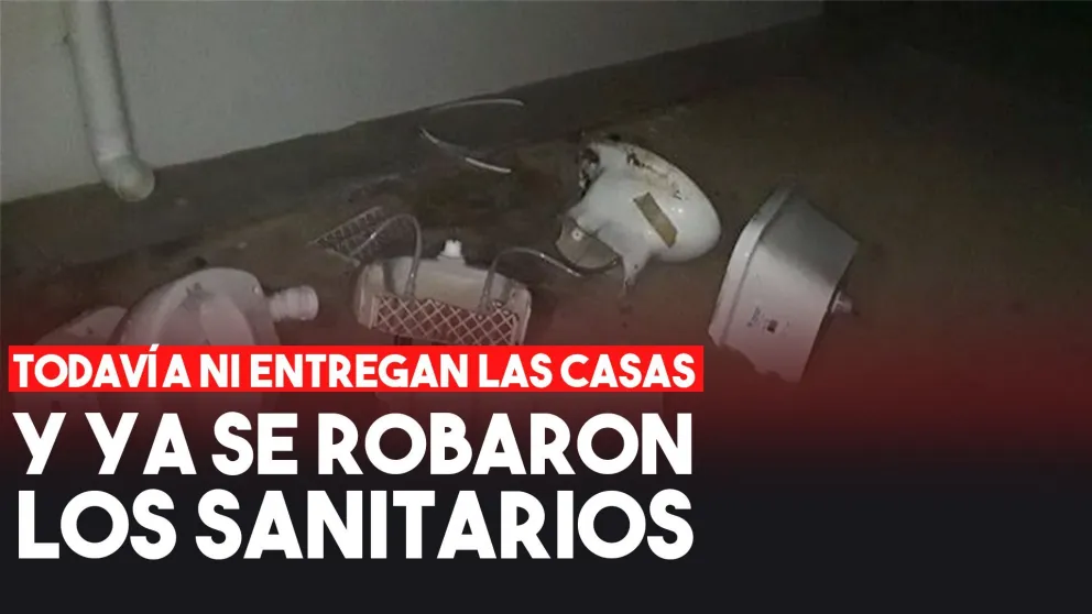 Increíble: estaban por entregar un barrio en Albardón y les robaron los sanitarios