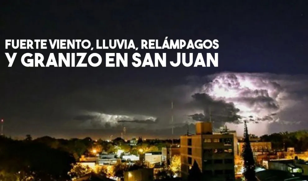 Tormenta en San Juan:  fuerte viento, relámpagos y lluvia