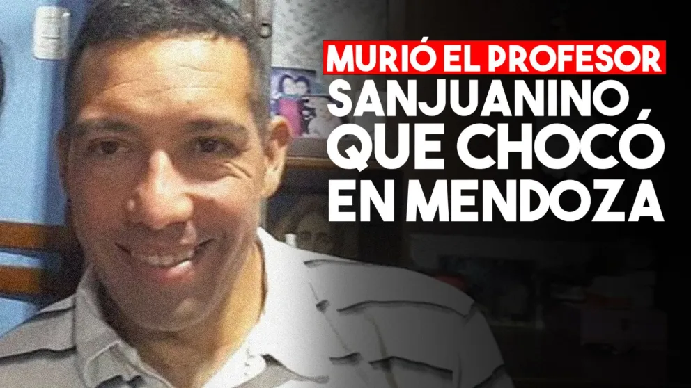 Murió el docente sanjuanino que chocó en Mendoza