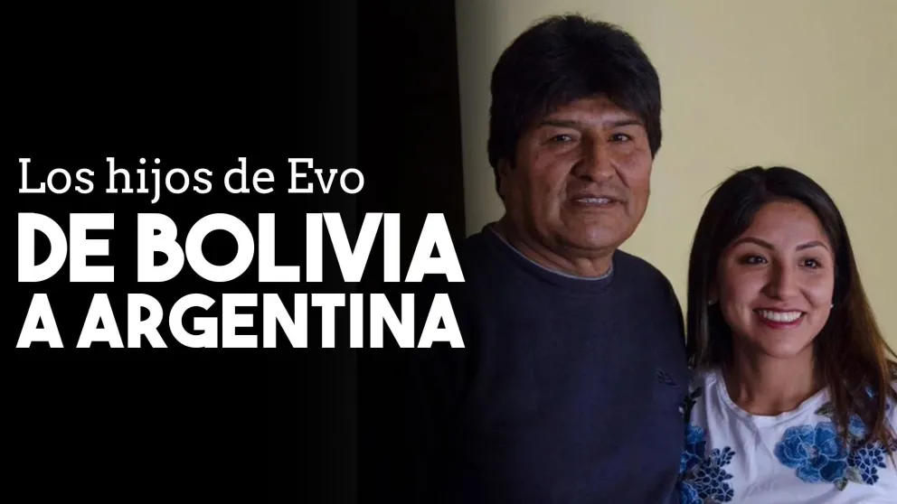 Los hijos de Evo Morales viajan de Bolivia hacia la Argentina