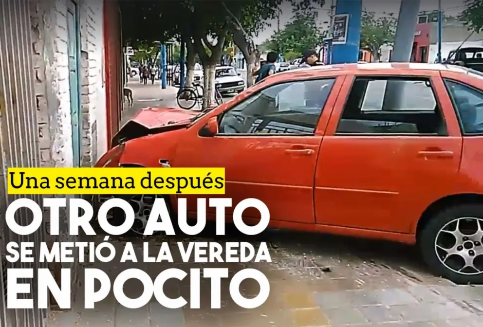 El conductor de un auto se metió a la vereda y terminó impactando contra una vivienda